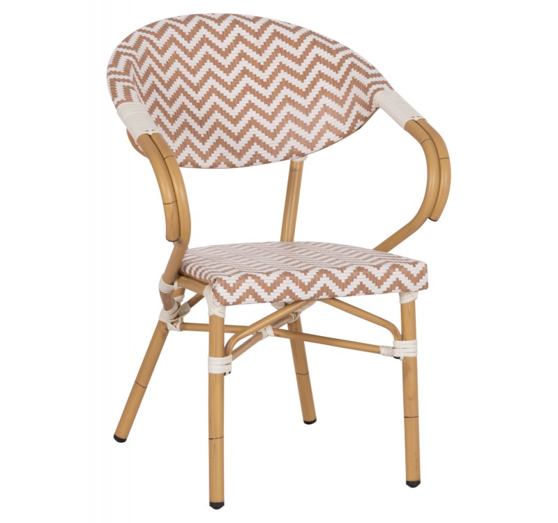 ΠΟΛΥΘΡΟΝΑ BAMBOO LOOK HM5861.03 ΚΑΦΕ-ΛΕΥΚΟ 58.5x58x82Υεκ.