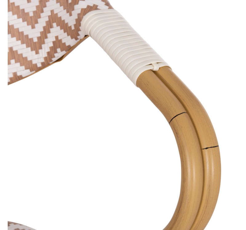 ΠΟΛΥΘΡΟΝΑ BAMBOO LOOK HM5861.03 ΚΑΦΕ-ΛΕΥΚΟ 58.5x58x82Υεκ.