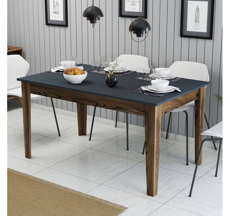 ΤΡΑΠΕΖΙ ΤΡΑΠΕΖΑΡΙΑΣ STANDARD HM9507.01 ΜΕΛΑΜΙΝΗ ΚΑΡΥΔΙ-ΑΝΘΡΑΚΙ ΜΕ ΑΠΟΘ.ΧΩΡΟ 145x88x75Yεκ.