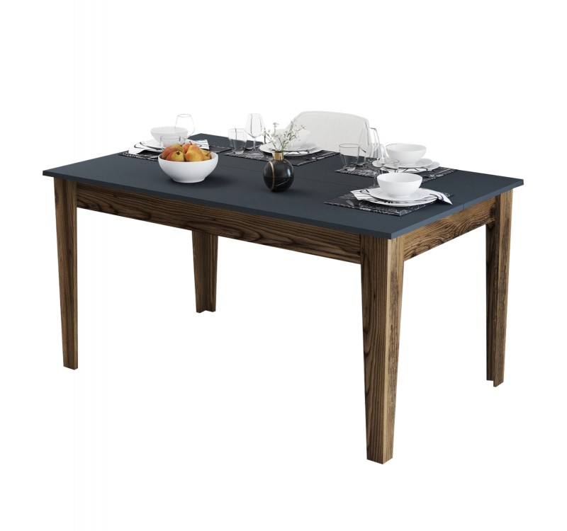 ΤΡΑΠΕΖΙ ΤΡΑΠΕΖΑΡΙΑΣ STANDARD HM9507.01 ΜΕΛΑΜΙΝΗ ΚΑΡΥΔΙ-ΑΝΘΡΑΚΙ ΜΕ ΑΠΟΘ.ΧΩΡΟ 145x88x75Yεκ.