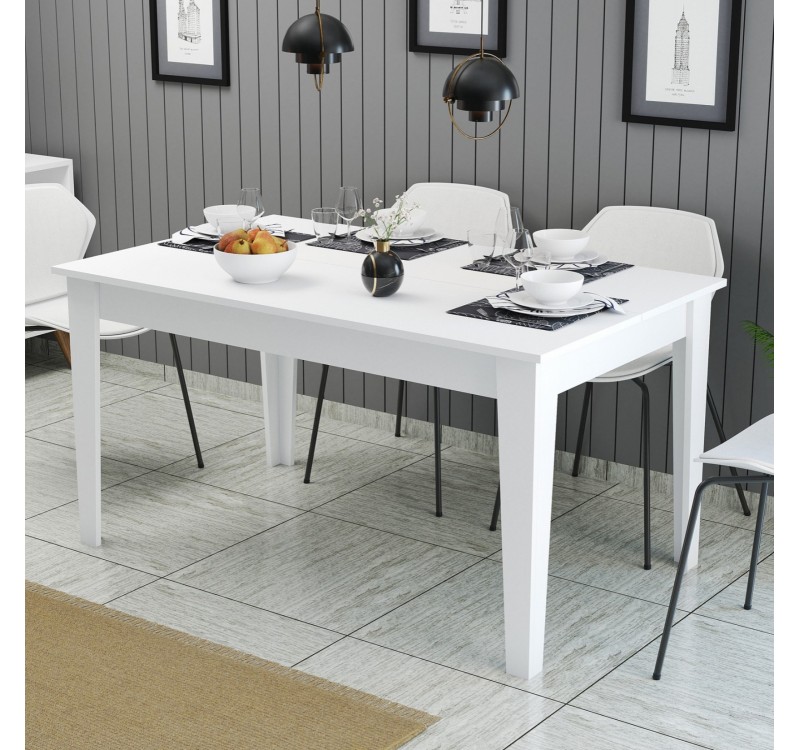 ΤΡΑΠΕΖΙ ΤΡΑΠΕΖΑΡΙΑΣ STANDARD HM9507.06 ΜΕΛΑΜΙΝΗ ΛΕΥΚΗ ΜΕ ΑΠΟΘΗΚ.ΧΩΡΟ 145x88x75Yεκ.