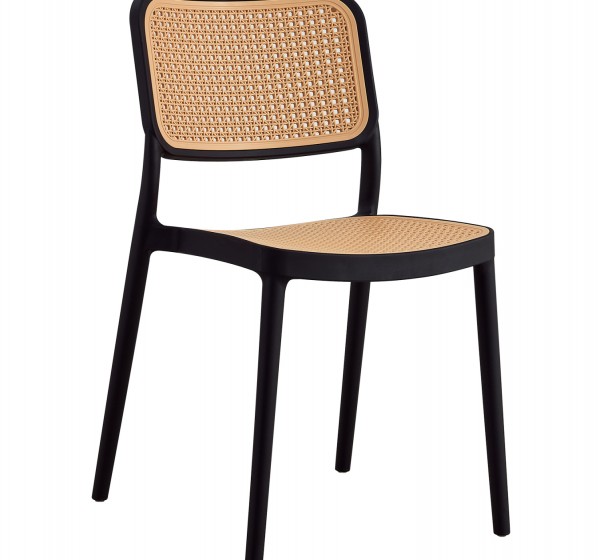 ΚΑΡΕΚΛΑ ΠΟΛΥΠΡΟΠΥΛΕΝΙΟΥ MEKO HM5934.02 ΜΑΥΡΗ ME MΠEZ ΨΑΘΑ 51x52x80Υεκ.