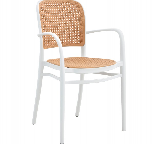 ΠΟΛΥΘΡΟΝΑ ΠΟΛΥΠΡΟΠΥΛΕΝΙΟΥ FLOW HM5938.01 ΛΕΥΚΗ ΚΑΙ ΜΠΕΖ 55x53x86Υεκ.