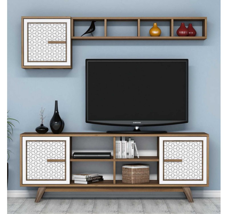 ΣΥΝΘΕΣΗ ΤΗΛΕΟΡΑΣΗΣ HM9513.03 ΜΕΛΑΜΙΝΗΣ ΣΕ ΚΑΡΥΔΙ KAI ΛΕΥΚΟ 160x35x56.2Yεκ.