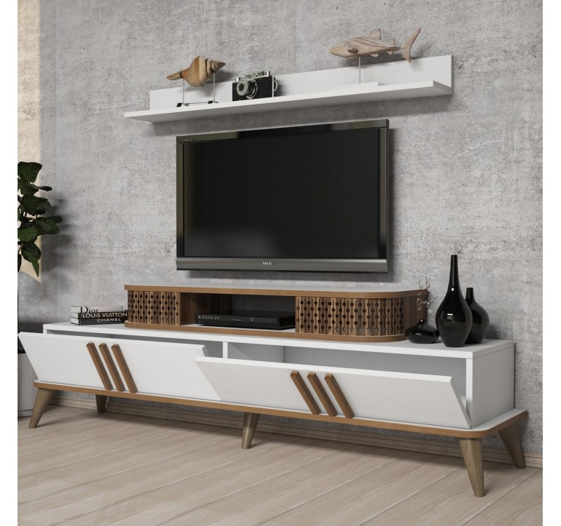 ΣΥΝΘΕΣΗ ΤΗΛΕΟΡΑΣΗΣ HM9515.03 ΜΕΛΑΜΙΝΗΣ ΣΕ ΛΕΥΚΟ & ΚΑΡΥΔΙ ΧΡΩΜΑ 168x39x51.6Y εκ.