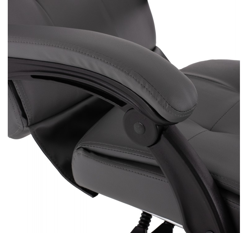 ΠΟΛΥΘΡΟΝΑ ΓΡΑΦΕΙΟΥ ΔΙΕΥΘΥΝΤΙΚΗ ΓΚΡΙ HM1057.20 ΜΕ ΠΤΥΣΣΟΜΕΝΟ ΥΠΟΠΟΔΙΟ 58x71x128Y εκ.
