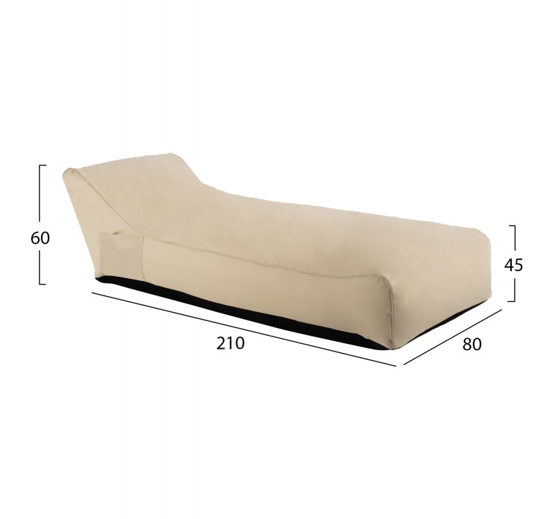 ΠΟΥΦ TANEA HM5807.01 ΜΠΕΖ ΜΕ UV PROTECTION 80x210x45-60 εκ.