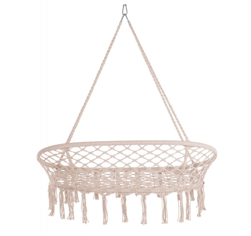 ΚΡΕΜΑΣΤΗ 2ΘΕΣΙΑ ΦΩΛΙΑ ΜΑΚΡΑΜΕ NEENA ΣΕ ΜΠΕΖ ΧΡΩΜΑ HM5769 130x67x120-140Yεκ.