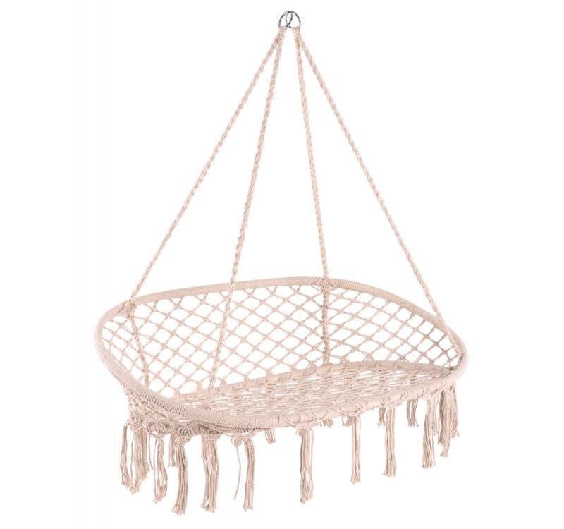 ΚΡΕΜΑΣΤΗ 2ΘΕΣΙΑ ΦΩΛΙΑ ΜΑΚΡΑΜΕ NEENA ΣΕ ΜΠΕΖ ΧΡΩΜΑ HM5769 130x67x120-140Yεκ.