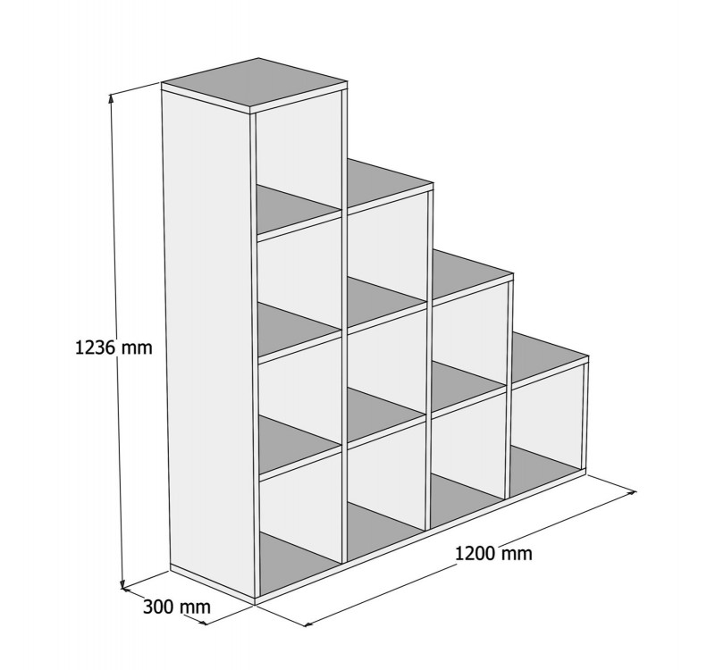 ΒΙΒΛΙΟΘΗΚΗ ΜΕΛΑΜΙΝΗΣ SCALE HM9238.11 ΛΕΥΚΟ 120x30x123,6Υεκ.