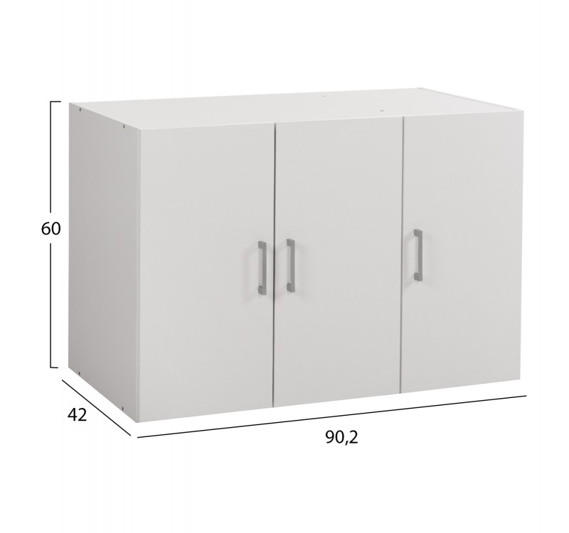 ΠΑΤΑΡΙ 3ΦΥΛΛΗΣ ΝΤΟΥΛΑΠΑΣ ΜΕΛΑΜΙΝΗΣ ALIVIA HM351.05 ΣΕ ΧΡΩΜΑ ΛΕΥΚΟ 90,2x42x60Yεκ.