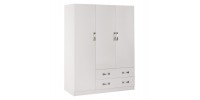 ΝΤΟΥΛΑΠΑ 3ΦΥΛΛΗ CARLY HM384.05 ΜΕ ΔΥΟ ΣΥΡΤΑΡΙΑ ΛΕΥΚΗ 150X55Χ180Υεκ.