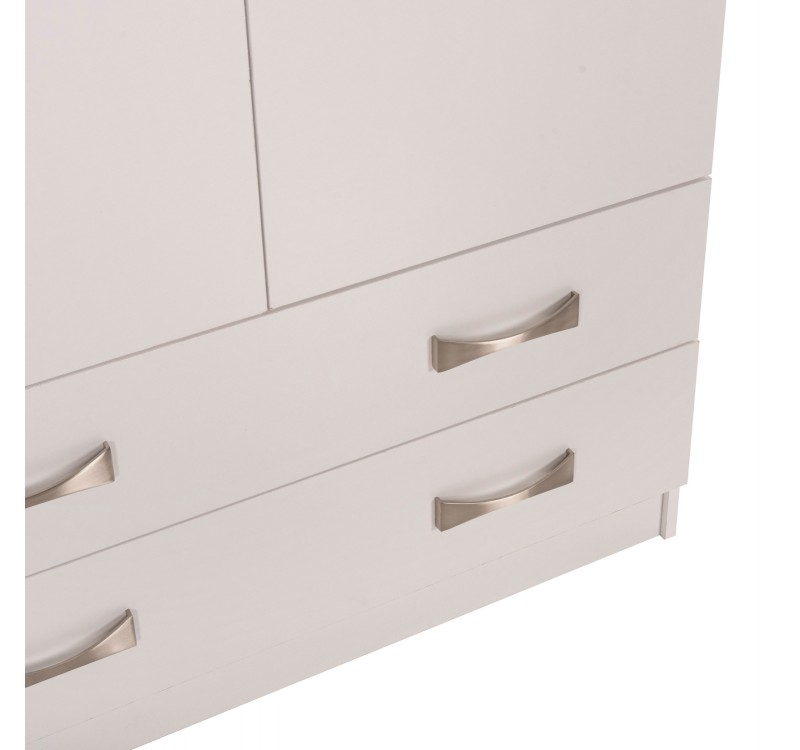 ΝΤΟΥΛΑΠΑ 3ΦΥΛΛΗ CARLY HM384.05 ΜΕ ΔΥΟ ΣΥΡΤΑΡΙΑ ΛΕΥΚΗ 150X55Χ180Υεκ.