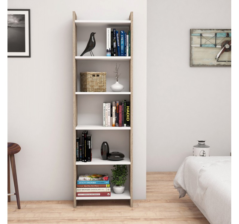 ΒΙΒΛΙΟΘΗΚΗ CLASSIKER HM9226.12 ΜΕΛΑΜΙΝΗΣ SONΟMA-ΛΕΥΚΟ 48,5x22x160Υεκ.