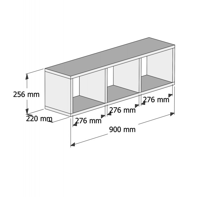ΡΑΦΙΕΡΑ ΤΟΙΧΟΥ ΜΕΛΑΜΙΝΗΣ SONAMA & ΛΕΥΚΟ HM9228.12 90x22x25,6Υ εκ.