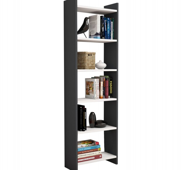 ΒΙΒΛΙΟΘΗΚΗ CLASSIKER HM9226.13 ΜΕΛΑΜΙΝΗΣ ΓΚΡΙ-ΛΕΥΚΟ 48,5x22x160Υεκ.