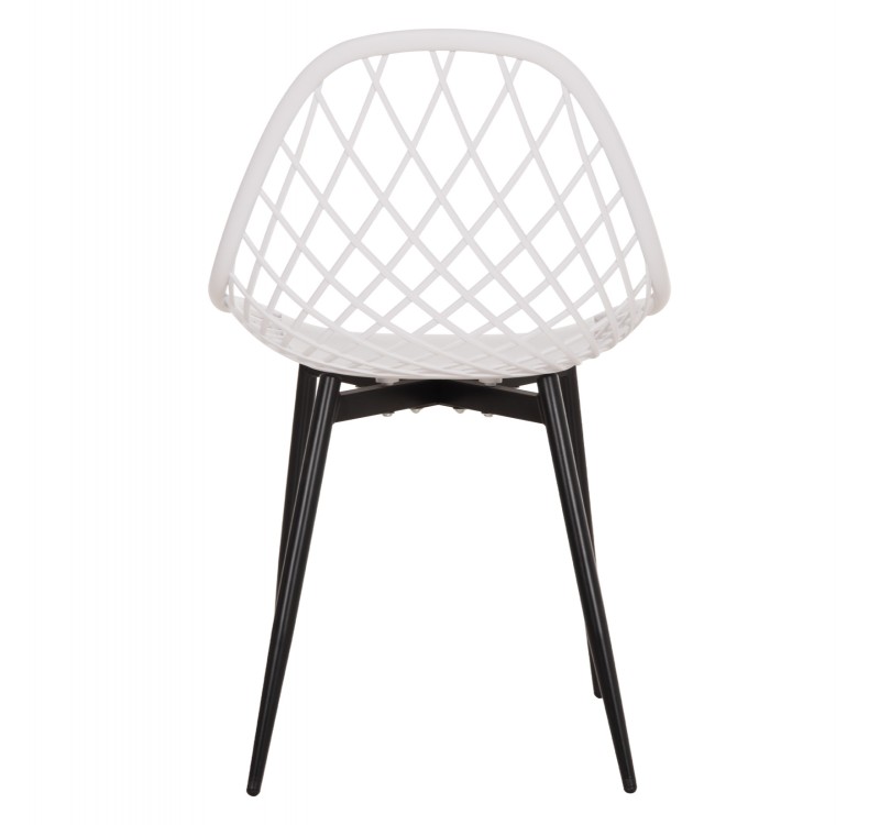 ΚΑΡΕΚΛΑ ΠΟΛΥΠΡΟΠΥΛΕΝΙΟΥ ΛΕΥΚΗ LIO ΜΕ ΜΕΤΑΛΛΙΚΑ ΠΟΔΙΑ ΜΑΥΡΑ HM9524.01 52x53x82Υ εκ.