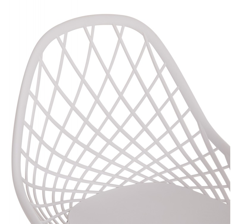 ΚΑΡΕΚΛΑ ΠΟΛΥΠΡΟΠΥΛΕΝΙΟΥ ΛΕΥΚΗ LIO ΜΕ ΜΕΤΑΛΛΙΚΑ ΠΟΔΙΑ ΜΑΥΡΑ HM9524.01 52x53x82Υ εκ.