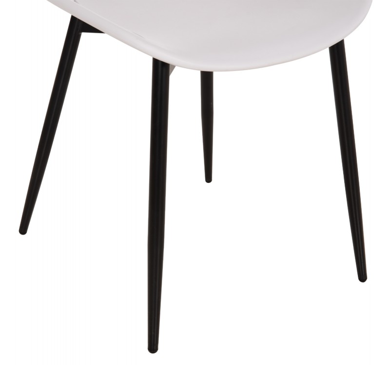 ΚΑΡΕΚΛΑ ΠΟΛΥΠΡΟΠΥΛΕΝΙΟΥ ΛΕΥΚΗ LIO ΜΕ ΜΕΤΑΛΛΙΚΑ ΠΟΔΙΑ ΜΑΥΡΑ HM9524.01 52x53x82Υ εκ.