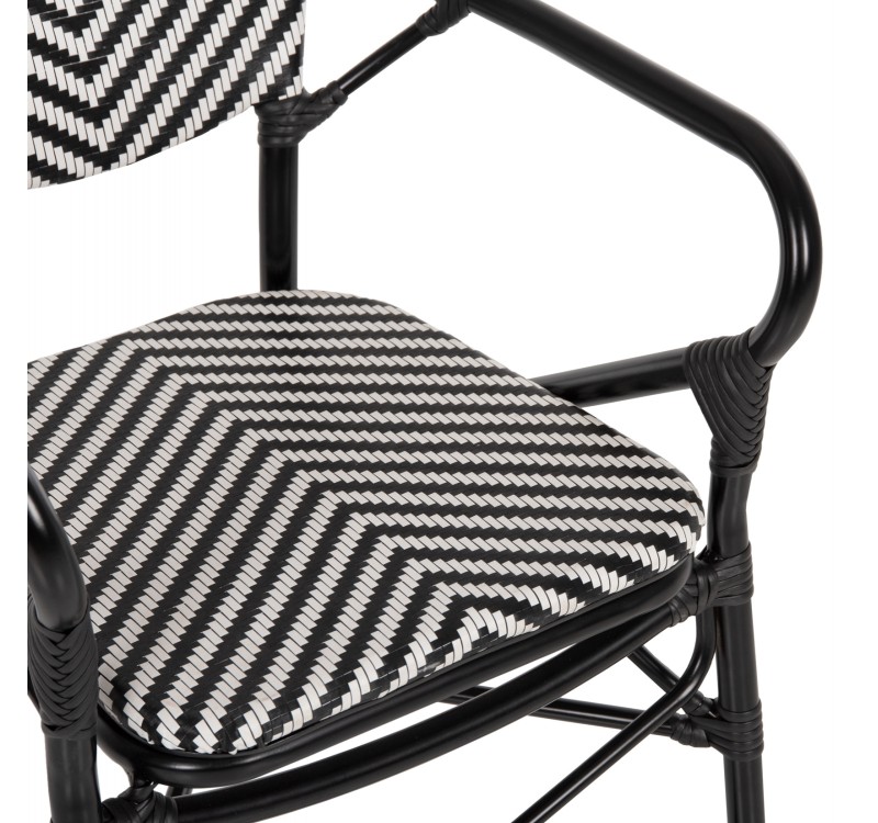 ΠΟΛΥΘΡΟΝΑ ΑΛΟΥΜΙΝΙΟΥ ΜΕ TEXTLINE ΜΑΥΡΟ-ΛΕΥΚΟ HM5928.01 56x59x94,5Yεκ.