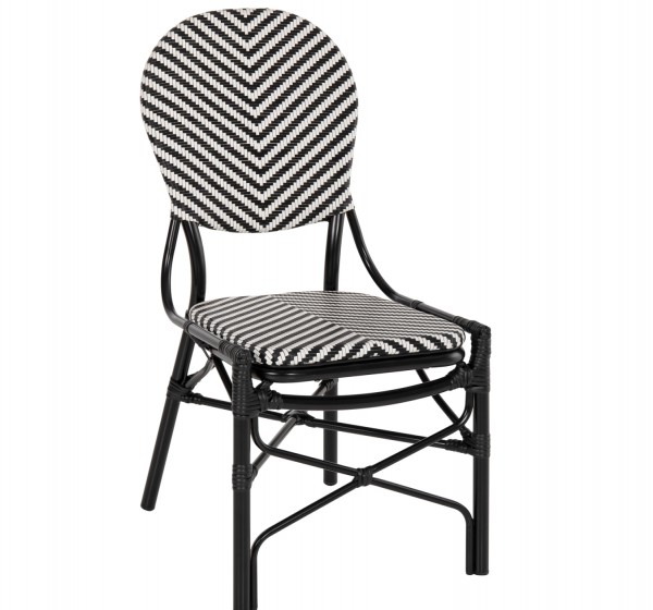 ΚΑΡΕΚΛΑ ΑΛΟΥΜΙΝΙΟΥ ΜΕ TEXTLINE ΜΑΥΡΟ-ΛΕΥΚΟ HM5927.01 46x56x95Yεκ.