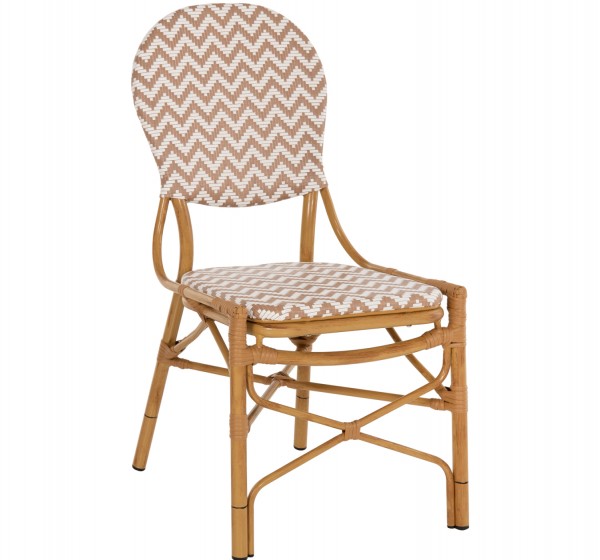 ΚΑΡΕΚΛΑ ΑΛΟΥΜΙΝΙΟΥ BAMBOO LOOK ΦΥΣΙΚΟ - ΛΕΥΚΟ HM5927.03 46x56x95Yεκ.