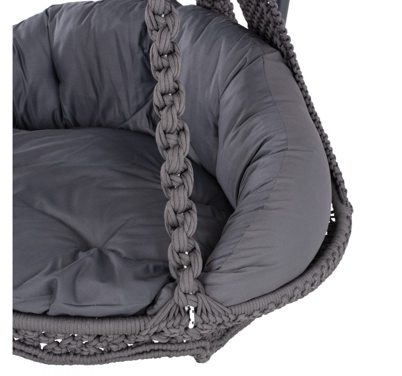 ΚΡΕΜΑΣΤΗ ΦΩΛΙΑ AUGUST ΜΑΚΡΑΜΕ-ΜΕΤΑΛΛΟ ΑΝΘΡΑΚΙ HM5922.10 123x113x145Υεκ.