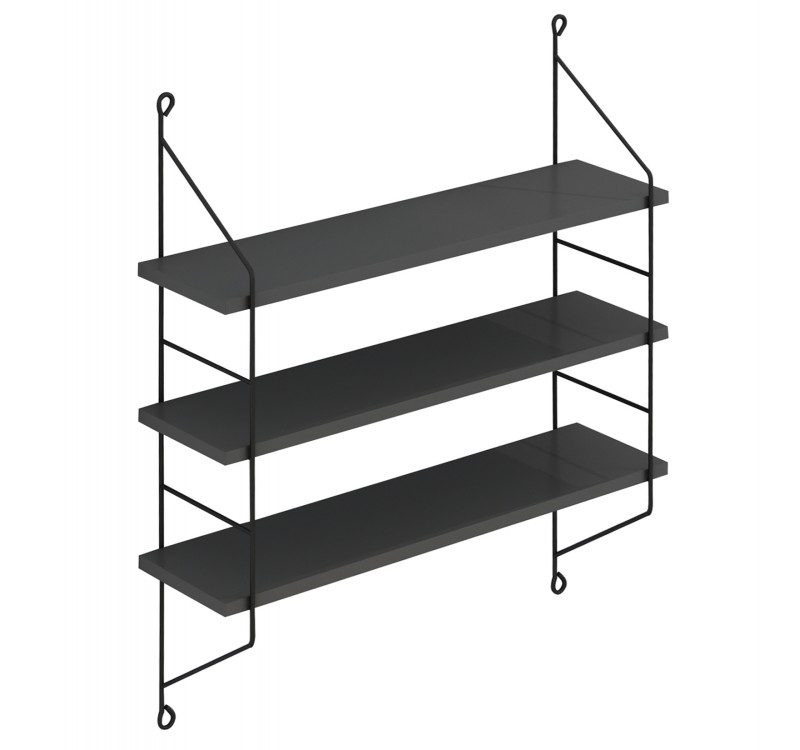 ΡΑΦΙΕΡΑ ΤΟΙΧΟΥ ACHALA ΜΕΛΑΜΙΝΗΣ HM9185.20 ΓΚΡΙ 60x15x68Y εκ.