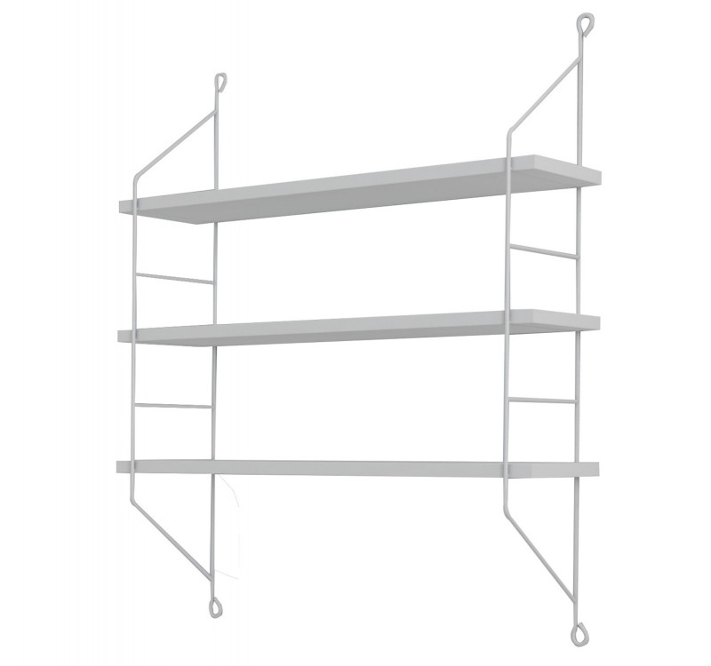 ΡΑΦΙΕΡΑ ΤΟΙΧΟΥ ACHALA ΜΕΛΑΜΙΝΗΣ HM9185.15 ΛΕΥΚΟ 60x15x68Y εκ.