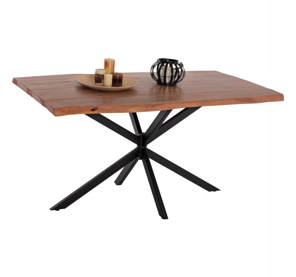 ΤΡΑΠΕΖΙ MONTANA HM11882 ΑΠΟ ΜΕΤΑΛΛΟ & ΕΠΙΦΑΝΕΙΑ ΑΠΟ ΜΑΣΙΦ ΞΥΛΟ ΑΚΑΚΙΑΣ 160x90x74,5εκ.