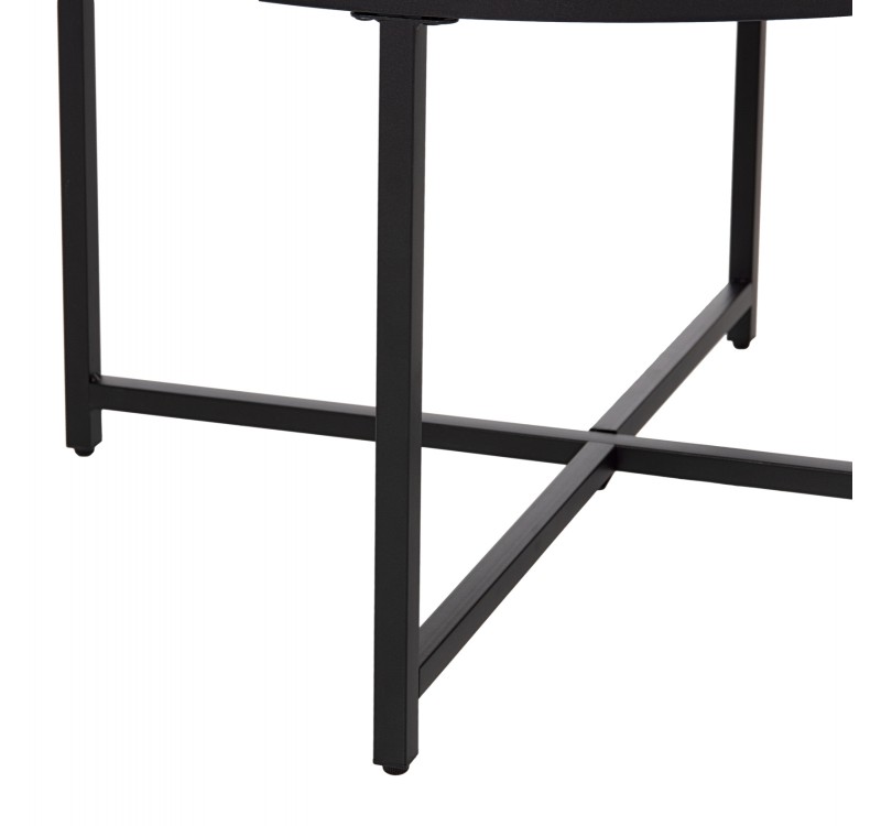 ΤΡΑΠΕΖΙ ΣΑΛΟΝΙΟΥ HM9420.03 BLACK MARBLE ΜΕΛΑΜΙΝΗ-ΜΑΥΡΗ ΜΕΤΑΛΛΙΚΗ ΒΑΣΗ Φ80x48,5Yεκ.