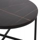 ΤΡΑΠΕΖΙ ΣΑΛΟΝΙΟΥ HM9420.03 BLACK MARBLE ΜΕΛΑΜΙΝΗ-ΜΑΥΡΗ ΜΕΤΑΛΛΙΚΗ ΒΑΣΗ Φ80x48,5Yεκ.
