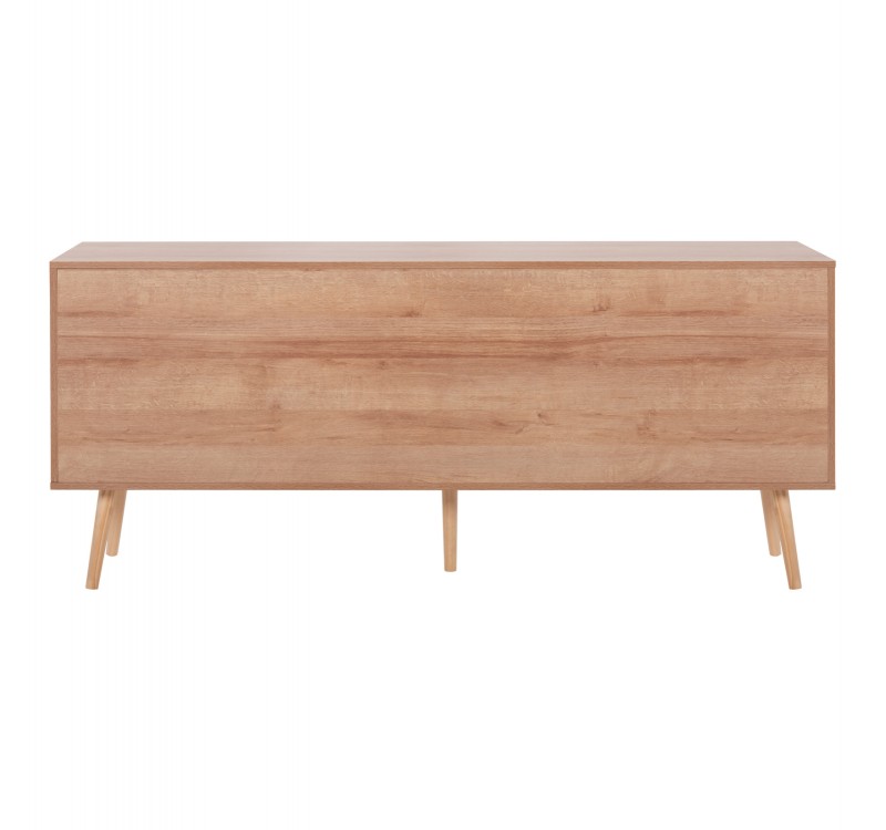 ΜΠΟΥΦΕΣ COLM HM9440.11 ΜΕΛΑΜΙΝΗΣ & ΣΥΝΘΕΤΙΚΟ RATTAN ΣΤΙΣ 4 ΠΟΡΤΕΣ 160x39,5x71Yεκ.