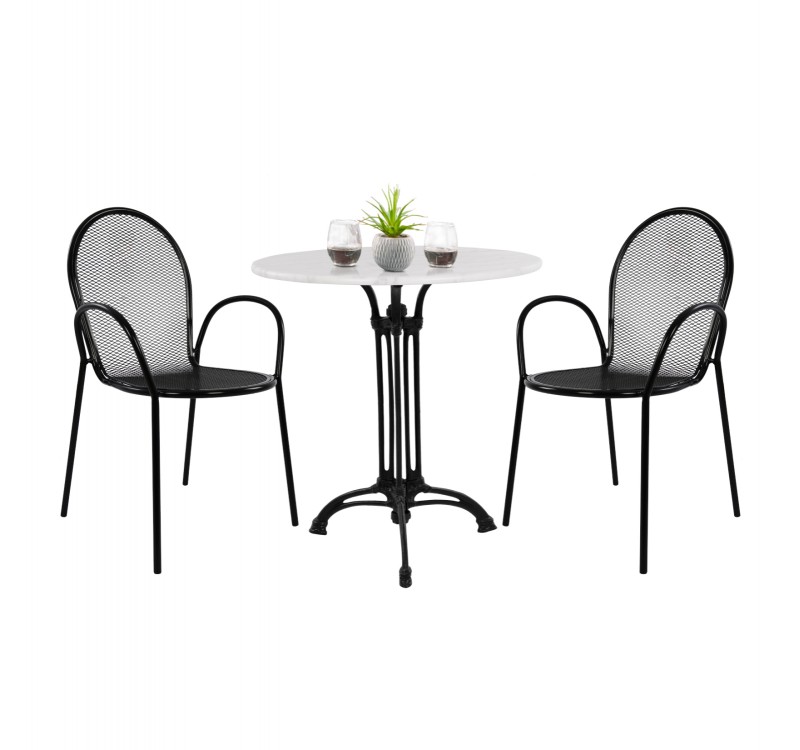 ΣΕΤ ΤΡΑΠΕΖΑΡΙΑΣ ΕΞΩΤ.ΧΩΡΟΥ 3ΤΜΧ ΣΤΡΟΓΓΥΛΟ ΤΡΑΠΕΖΙ ΜΑΡΜΑΡΟ-ΜΕΤΑΛ.ΠΟΛΥΘΡΟΝΕΣ ΗΜ11881