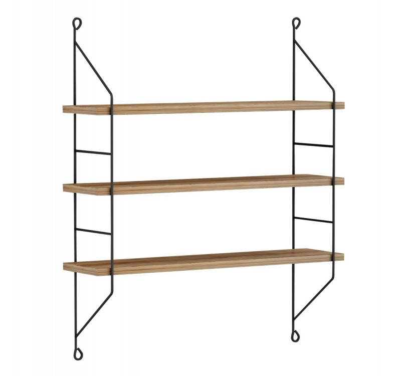 ΡΑΦΙΕΡΑ ΤΟΙΧΟΥ ACHALA ΜΕΛΑΜΙΝΗΣ HM9185.11 ΦΥΣΙΚΟ ΟΑΚ 60x15x68Yεκ.