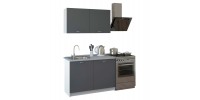 ΣΥΝΘΕΣΗ ΚΟΥΖΙΝΑΣ BLAINE ΜΕΛΑΜΙΝΗ ΓΚΡΙ HM2439.10 120x46-29,2εκ.