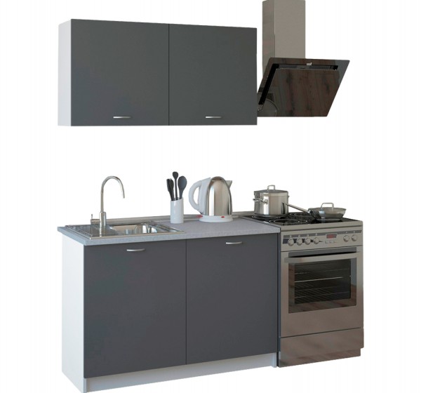 ΣΥΝΘΕΣΗ ΚΟΥΖΙΝΑΣ BLAINE ΜΕΛΑΜΙΝΗ ΓΚΡΙ HM2439.10 120x46-29,2εκ.