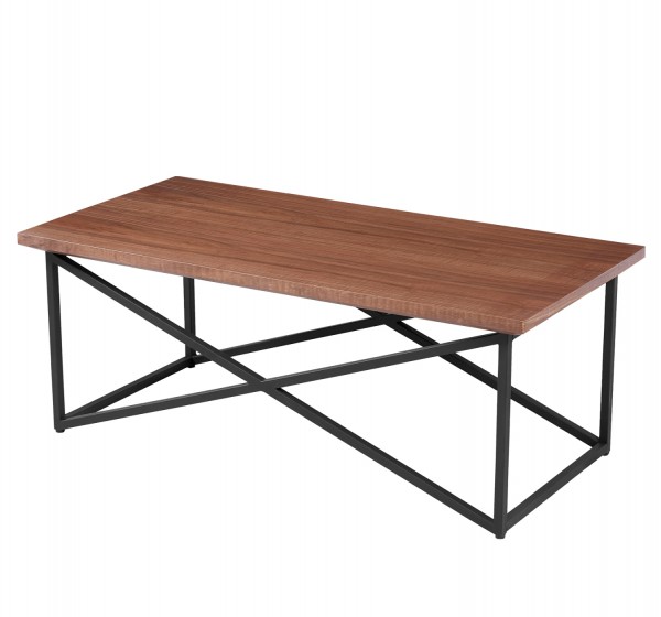 ΤΡΑΠΕΖΙ ΣΑΛΟΝΙΟΥ HM9469.02 MDF ΜΕ ΚΑΠΛΑΜΑ ΑΠΟ ΞΥΛΟ ΦΡΑΞΟΥ 120x60x45,5Yεκ.