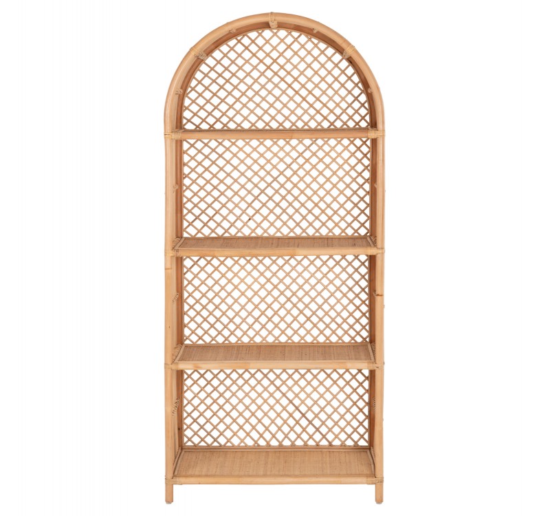 ΒΙΒΛΙΟΘΗΚΗ SIMOK HM9552 ΑΠΟ ΦΥΣΙΚΟ RATTAN ΣΕ ΦΥΣΙΚΟ ΧΡΩΜΑ 80x40x182Υεκ.