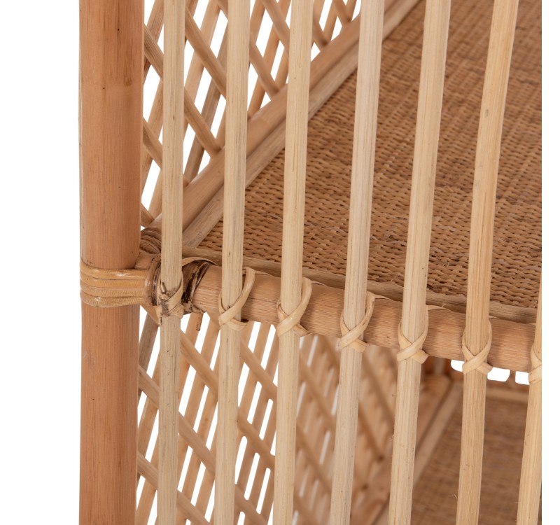 ΒΙΒΛΙΟΘΗΚΗ SIMOK HM9552 ΑΠΟ ΦΥΣΙΚΟ RATTAN ΣΕ ΦΥΣΙΚΟ ΧΡΩΜΑ 80x40x182Υεκ.