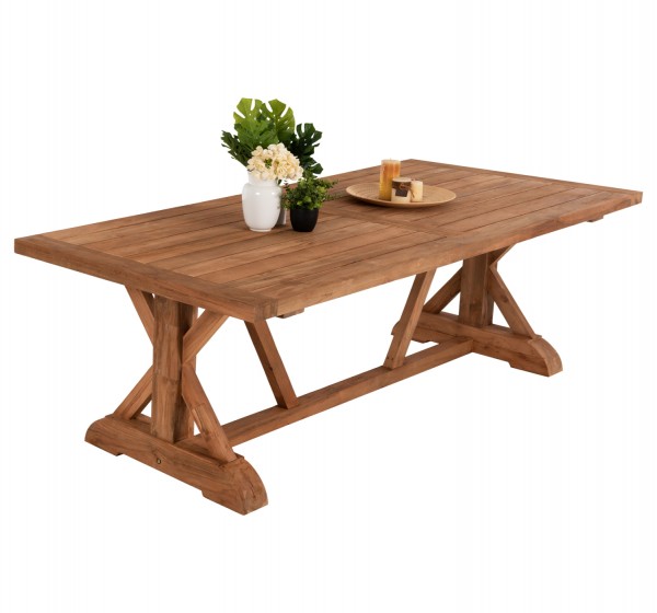 ΤΡΑΠΕΖΙ ΤΡΑΠΕΖΑΡΙΑΣ KRONOS HM5964 ΑΝΑΚΥΚΛΩΜΕΝΟ ΞΥΛΟ ΤΕΑΚ ΣΕ ΦΥΣΙΚΟ 240x100x75Υεκ.