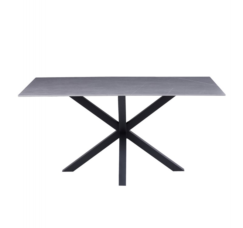 ΤΡΑΠΕΖΙ ΣΑΛΟΝΙΟΥ HM9470.05 GREY MARBLE-ΜΑΥΡΗ ΜΕΤΑΛ.ΒΑΣΗ 120x60x45,5Yεκ.