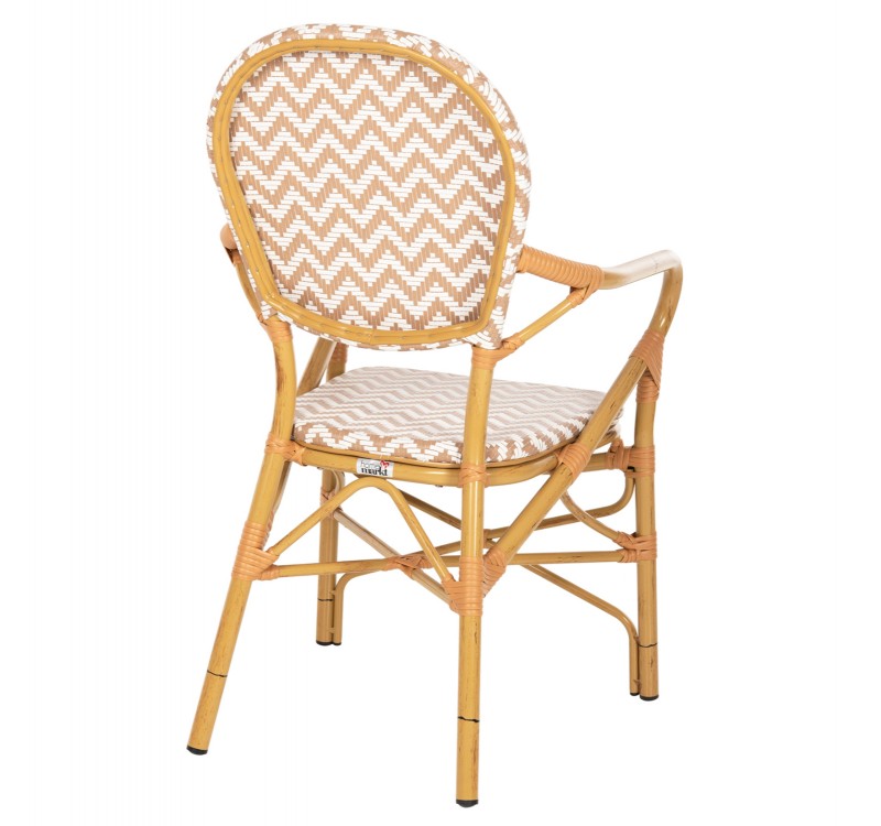 ΠΟΛΥΘΡΟΝΑ ΑΛΟΥΜΙΝΙΟΥ BAMBOO LOOK ΦΥΣΙΚΟ - ΛΕΥΚΟ HM5928.03 55x58x95 εκ.