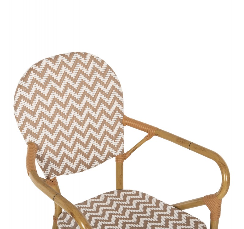 ΠΟΛΥΘΡΟΝΑ ΑΛΟΥΜΙΝΙΟΥ BAMBOO LOOK ΦΥΣΙΚΟ - ΛΕΥΚΟ HM5928.03 55x58x95 εκ.