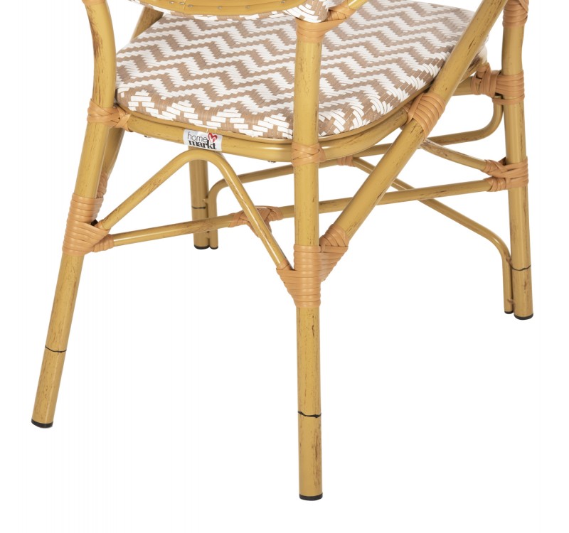 ΠΟΛΥΘΡΟΝΑ ΑΛΟΥΜΙΝΙΟΥ BAMBOO LOOK ΦΥΣΙΚΟ - ΛΕΥΚΟ HM5928.03 55x58x95 εκ.