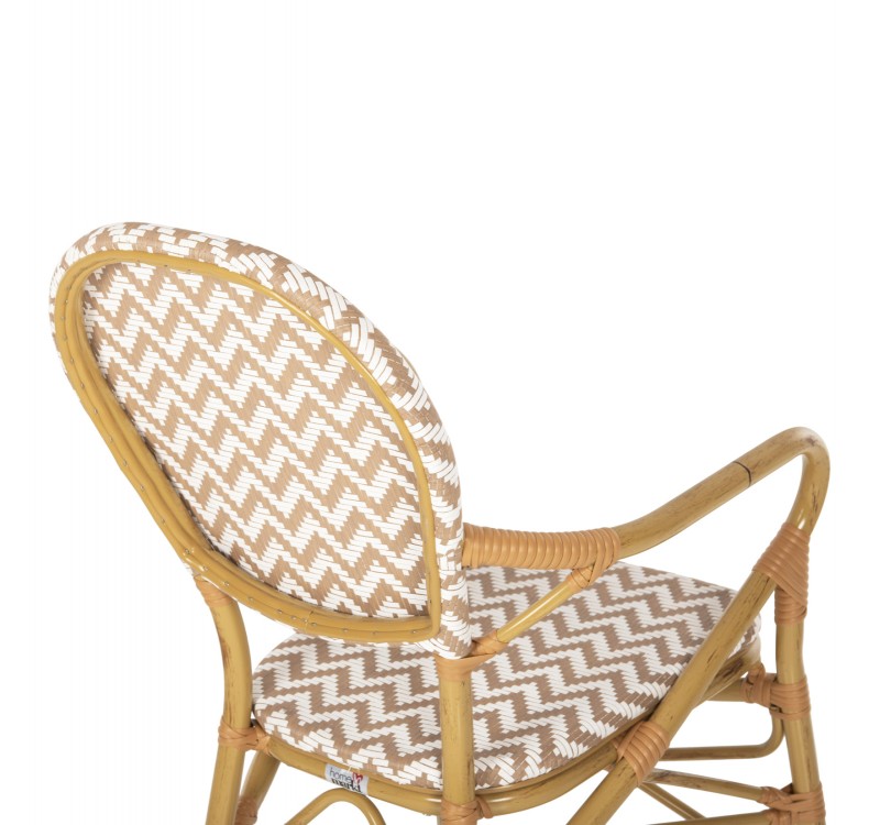 ΠΟΛΥΘΡΟΝΑ ΑΛΟΥΜΙΝΙΟΥ BAMBOO LOOK ΦΥΣΙΚΟ - ΛΕΥΚΟ HM5928.03 55x58x95 εκ.