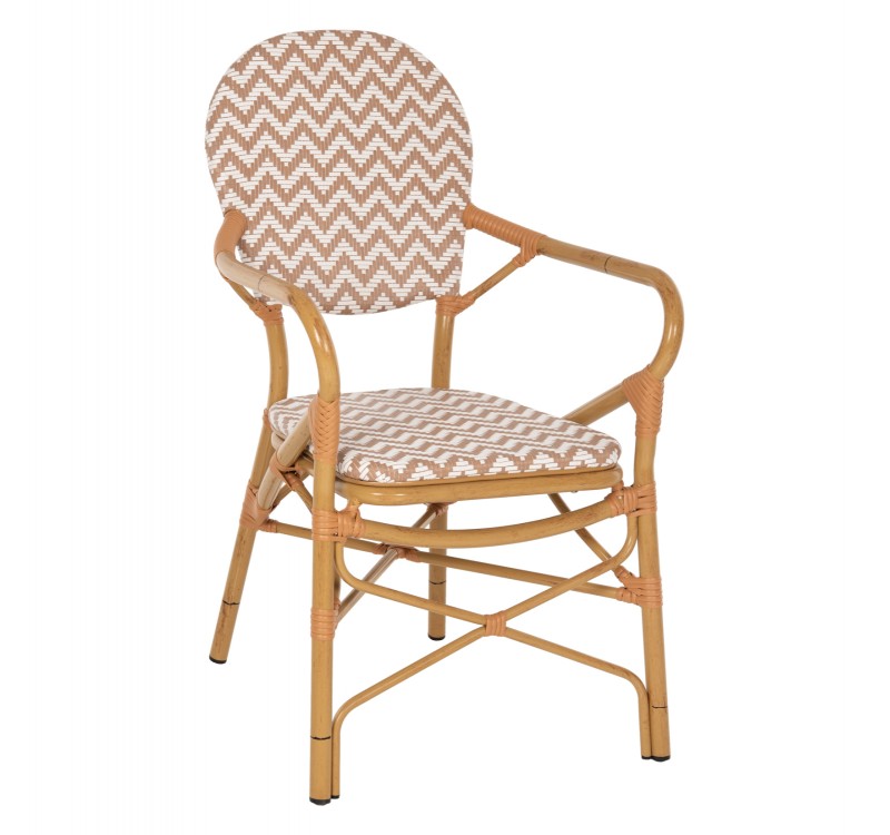 ΠΟΛΥΘΡΟΝΑ ΑΛΟΥΜΙΝΙΟΥ BAMBOO LOOK ΦΥΣΙΚΟ - ΛΕΥΚΟ HM5928.03 55x58x95 εκ.