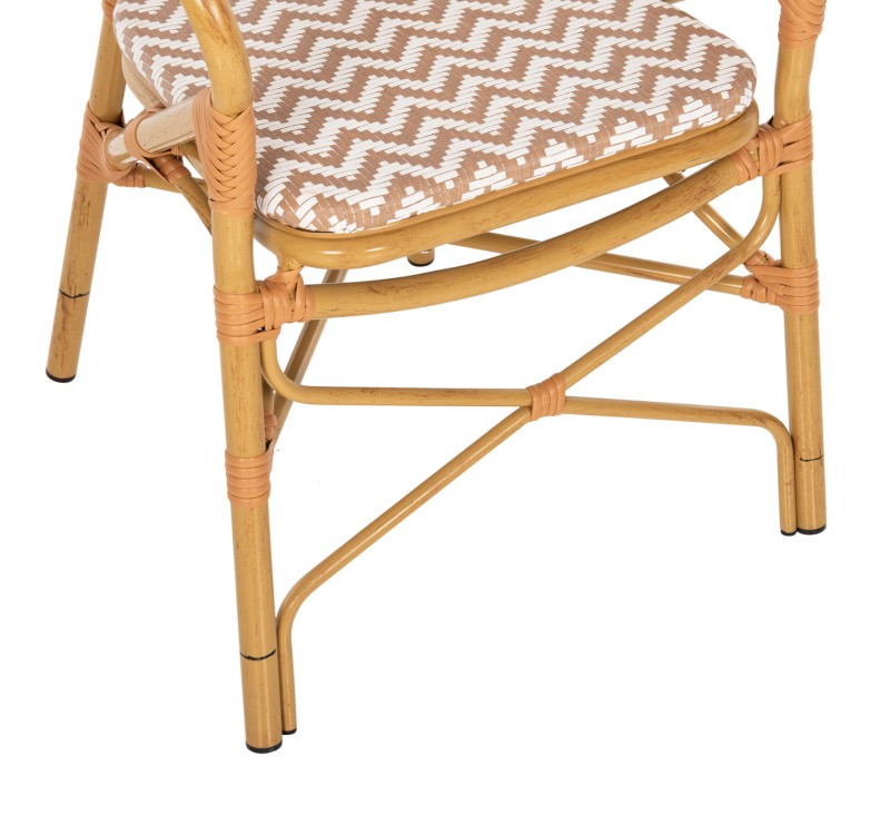 ΠΟΛΥΘΡΟΝΑ ΑΛΟΥΜΙΝΙΟΥ BAMBOO LOOK ΦΥΣΙΚΟ - ΛΕΥΚΟ HM5928.03 55x58x95 εκ.