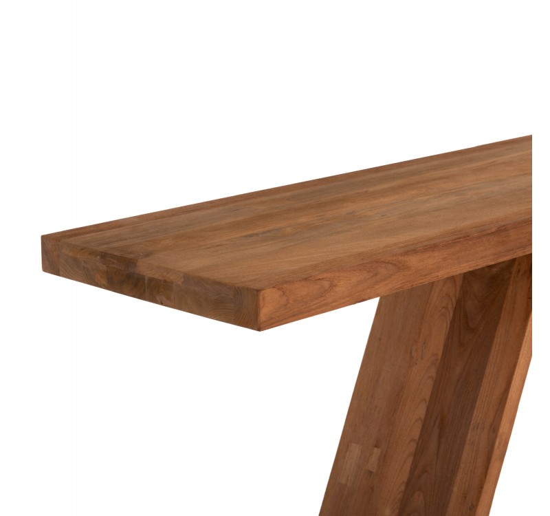 ΚΟΝΣΟΛΑ ΑΠΟ ΞΥΛΟ ΤΕΑΚ ΦΥΣΙΚΟ ΧΡΩΜΑ HM9555 220x50x90Υεκ.