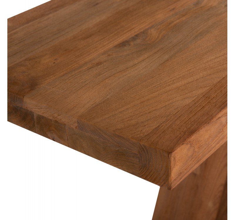 ΚΟΝΣΟΛΑ ΑΠΟ ΞΥΛΟ ΤΕΑΚ ΦΥΣΙΚΟ ΧΡΩΜΑ HM9555 220x50x90Υεκ.